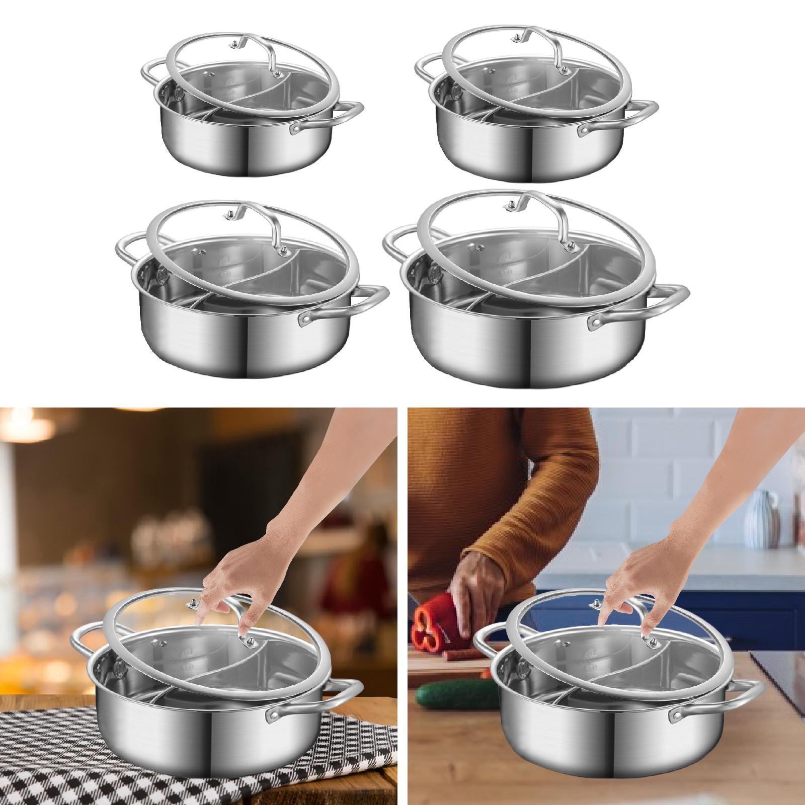 칸막이가 있는 고급 스테인리스 스틸 냄비, 가스레인지용 - Home Cooking Gas 리뷰 및 가격