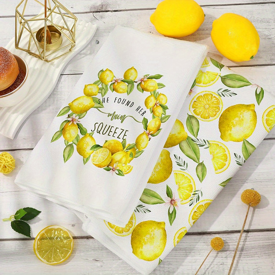 2개, 레몬 리스 주방 타월, 40Cm*60Cm 타월  - Home Cooking Cookbook 리뷰 및 가격