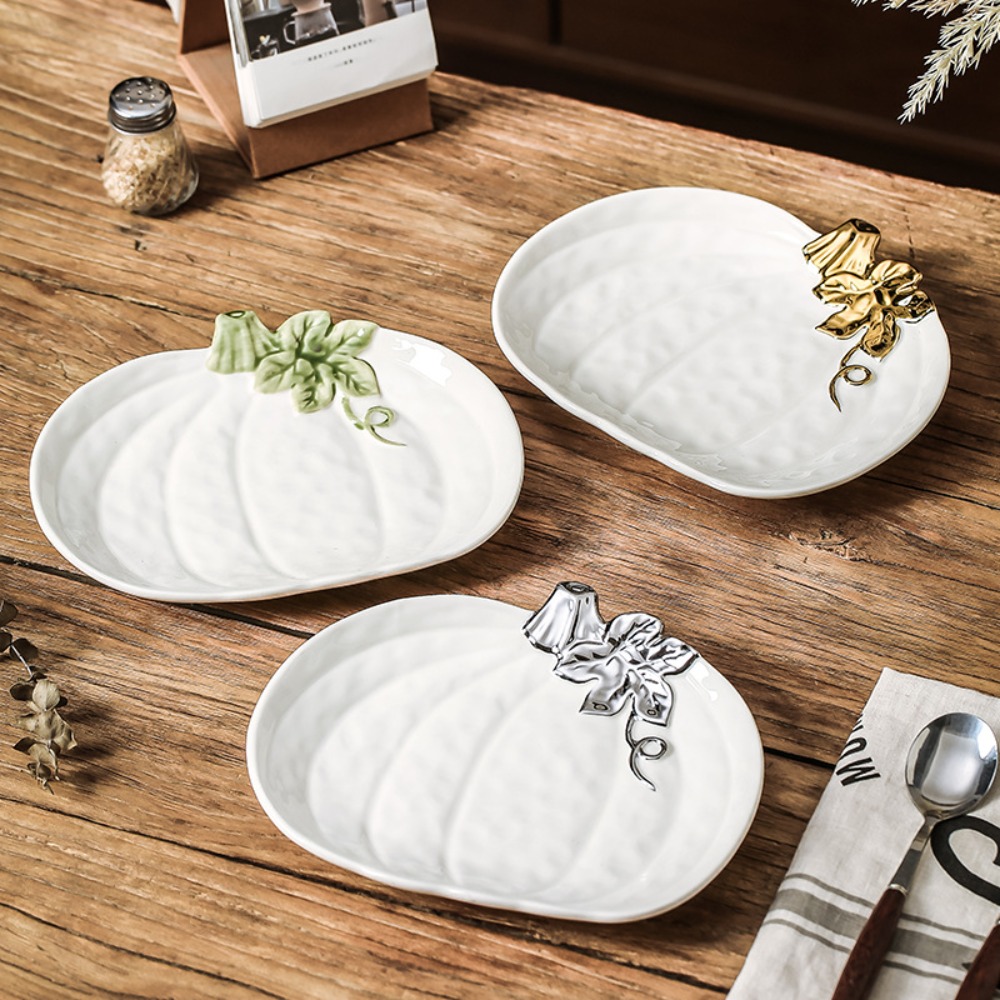 3D 엠보싱 호박 세라믹 식기 세트, 입체적인 호박 잎 - Home Cooking Recipes 리뷰 및 가격