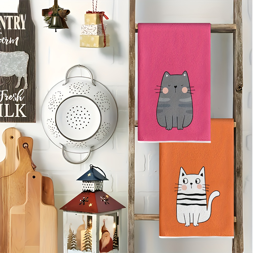 6개, 6색 고양이 주방 수건, 40Cm*60Cm 수건 - Home Cooking Cookbook 리뷰 및 가격